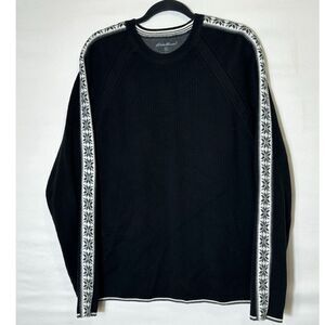 Eddie Bauer Vintage Men's Ribbed Knit Alpine Design 100% Cotton Sweater Size XL